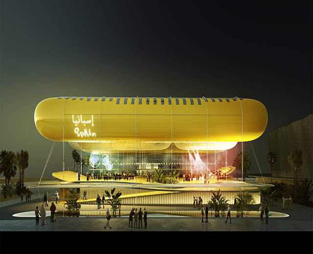 【2020迪拜世博会】西班牙馆，充气瓶做屋顶